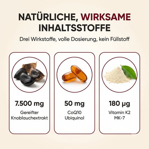 7500mg Gereifter Geruchloser Knoblauchextrakt (Weichkapseln) – Zur Unterstützung der kardiovaskulären Vitalität