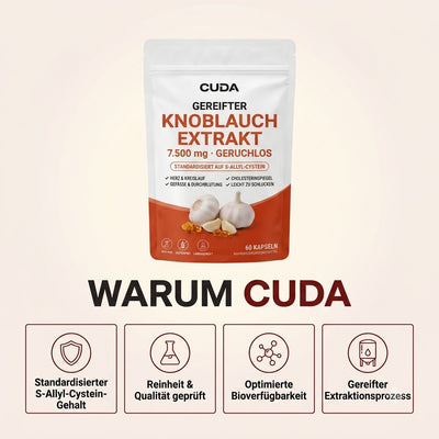 7500mg Gereifter Geruchloser Knoblauchextrakt (Weichkapseln) – Zur Unterstützung der kardiovaskulären Vitalität