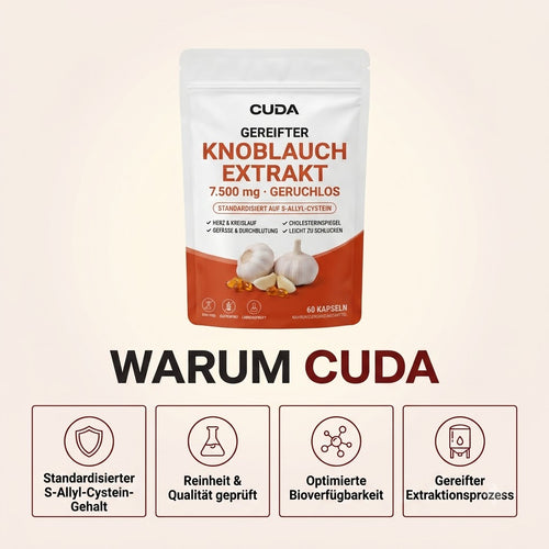 7500mg Gereifter Geruchloser Knoblauchextrakt (Weichkapseln) – Zur Unterstützung der kardiovaskulären Vitalität