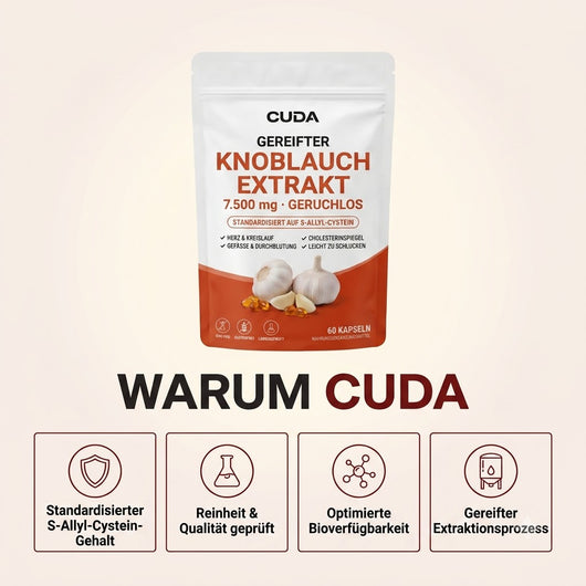 7500mg Gereifter Geruchloser Knoblauchextrakt (Weichkapseln) – Zur Unterstützung der kardiovaskulären Vitalität